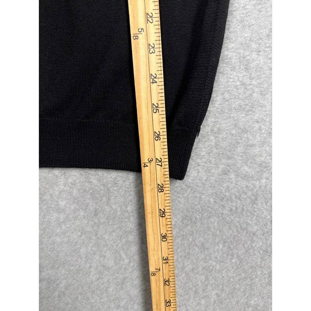 Saks Fifth Avenue Polo Sweater Men XXL Fine Merino Wool Italian Knit Long Sleeve